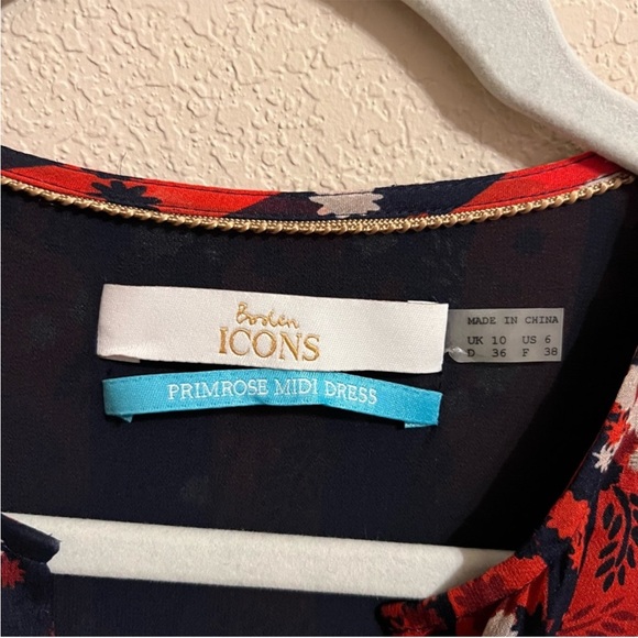 Boden 100% Silk Icons Primrose Midi Dress Size 6 - Picture 5 of 5
